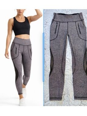 Lululemon Invigorate 7/8 Tight Chakra Print Alpine White Black Sz 4🧡